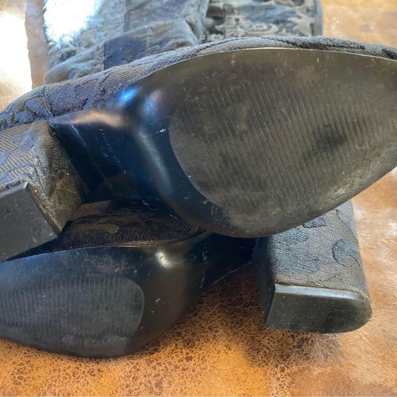 Women’s Nine West Samreno Jacquard Brocade Pattern Knee High Boots Size 6-1/2 - Picture 4 of 10